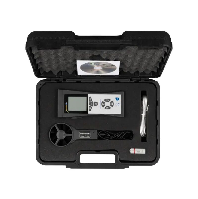 PCE Instruments PCE-VA 11 Misuratore di portata - Anemometro per misurare la velocità del vento, della temperatura dell'aria e delle superfici