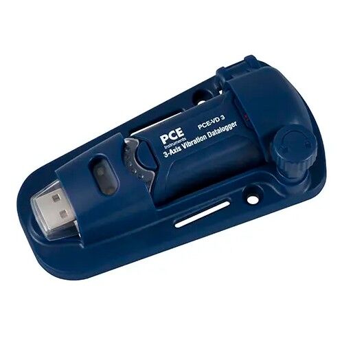 PCE Instruments PCE-VD 3 Vibrometro con misura dell'accelerazione sui 3 assi, range di misura ±16 g, range di frequenza da 0 a 60 Hz