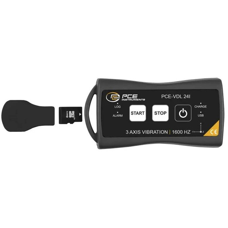 PCE Instruments PCE-VDL 24l Analizzatore di vibrazioni triassiale con frequenza di campionamento di 1600 Hz