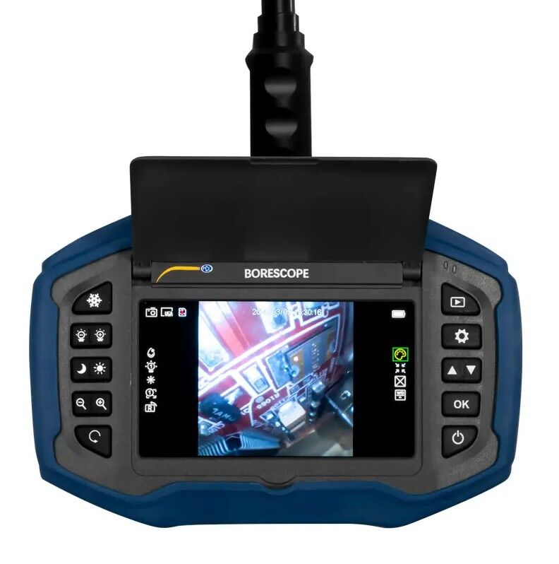 PCE Instruments PCE-VE 270SV Endoscopio a batteria con sonda da 3mm per ispezione di motori e parti di macchine, memoria SD, uscita HDMI e sonda impermeabile