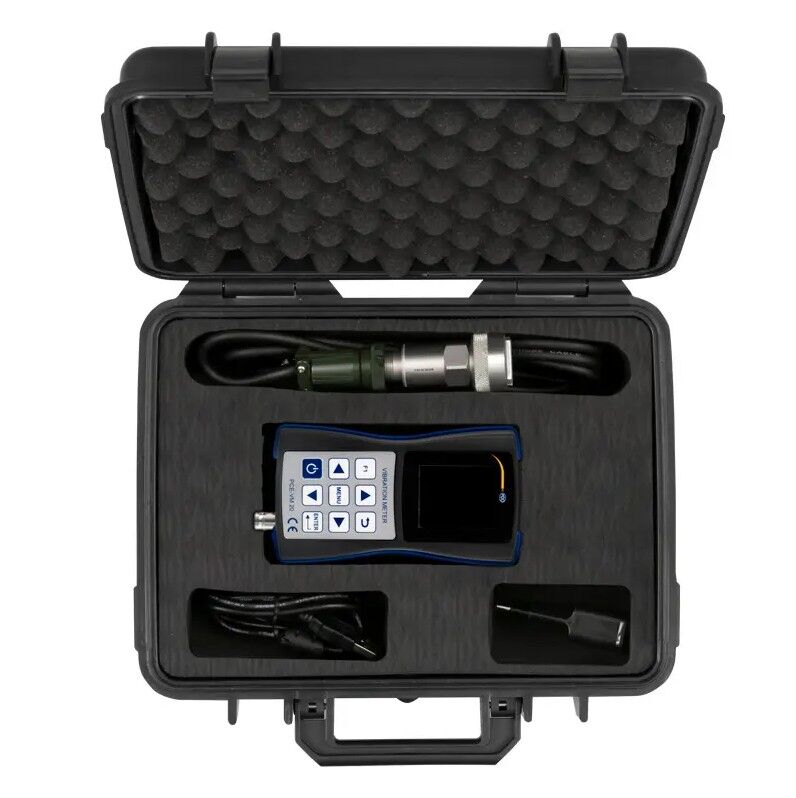 PCE Instruments PCE-VM 20 Vibrometer for vibration measurement in machinery, evaluation according to DIN ISO 10816, speed range 0 to 200 mm/s