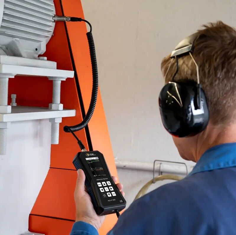 PCE Instruments PCE-VT 3950 Accelerometer for rapid inspection of parts, machines and plants that vibrate, measurement range up to 399.9 m/s²