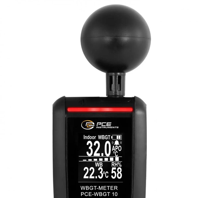 PCE Instruments PCE-WBGT 10 Misuratore di stress termico (WBGT) con datalogger e USB-C