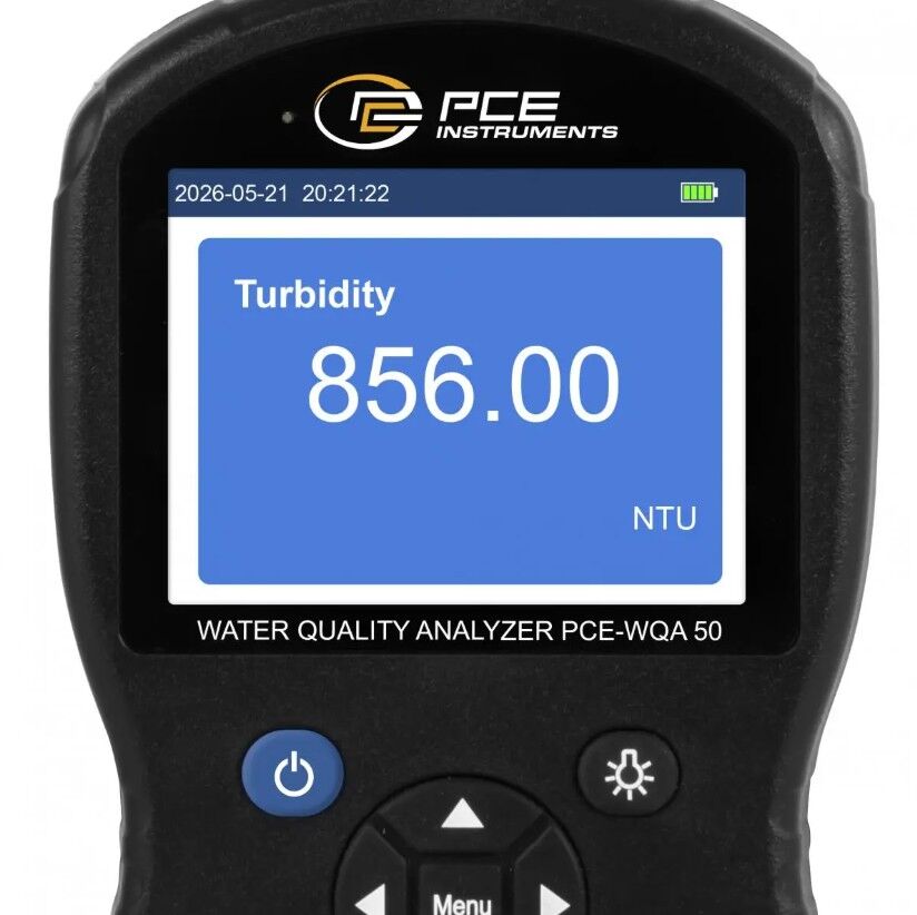 PCE Instruments PCE-WQA 50 Präzises Trübungsmessgerät mit Streulichttechnologie, Schutzart IP67 für das Gehäuse, IP68-Sensor, Messbereich von 0.1 bis 1000 NTU