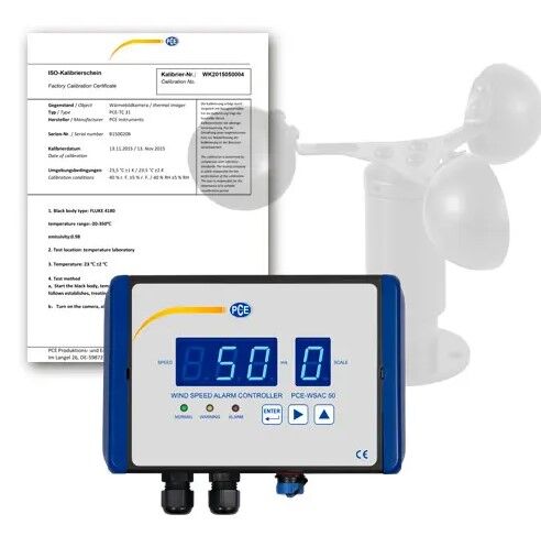 PCE Instruments PCE-WSAC 50-310 Anemometro per la misurazione del vento a partire dai minimi movimenti del vento