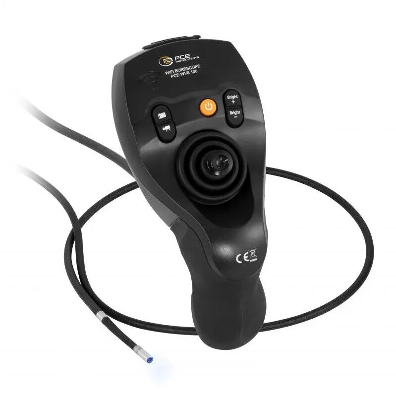 PCE Instruments PCE-WVE 100 Endoscopio Wi-Fi con testina articolata a 4 vie, lunghezza sonda 1m