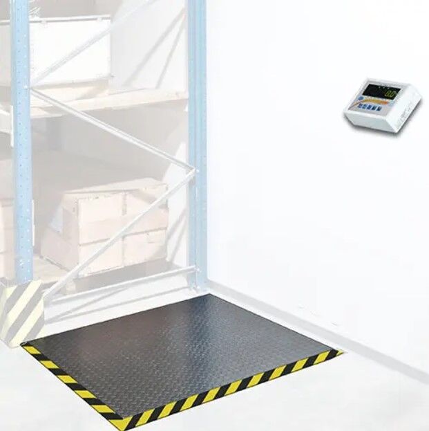 PCE Instruments PCE-SD 1500F Recessed floor scale up to 1500 kg with 0.5 kg resolution, IP 67 load cells, piece counting, and RS-232 interface, removable structure and platform, optional USB and LAN