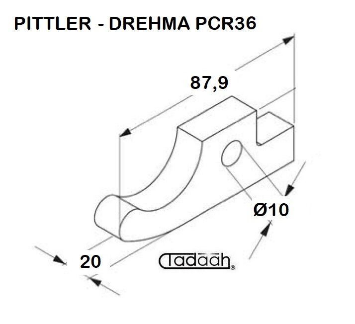 Chuck lever for opening and closing clamp suitable for PITTLER-DREMA-PCR 36