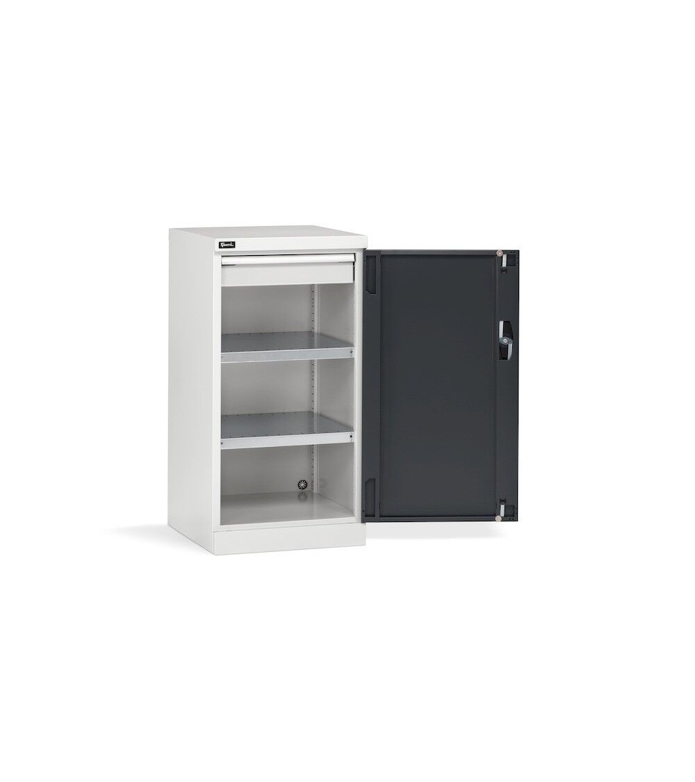 Fami PERFOM11004 Armadietto con chiusura serratura a chiave, ante a battente e paini regolabili in altezza, dimensioni 512x555x1000mm