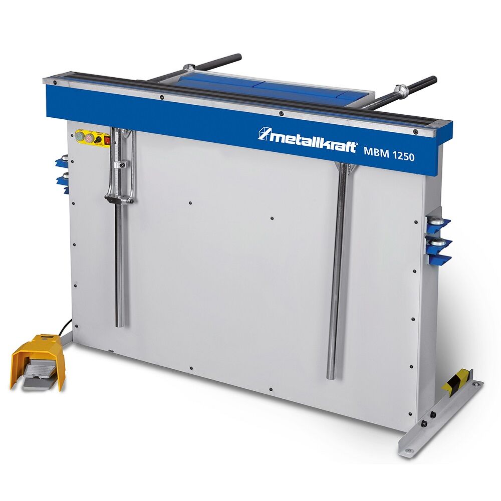 METALKRAFT 3770125 Piegatrice a grembiale manuale modello MBM 1250 con bloccaggio magnetico, larghezza massima di piegatura 1250mm