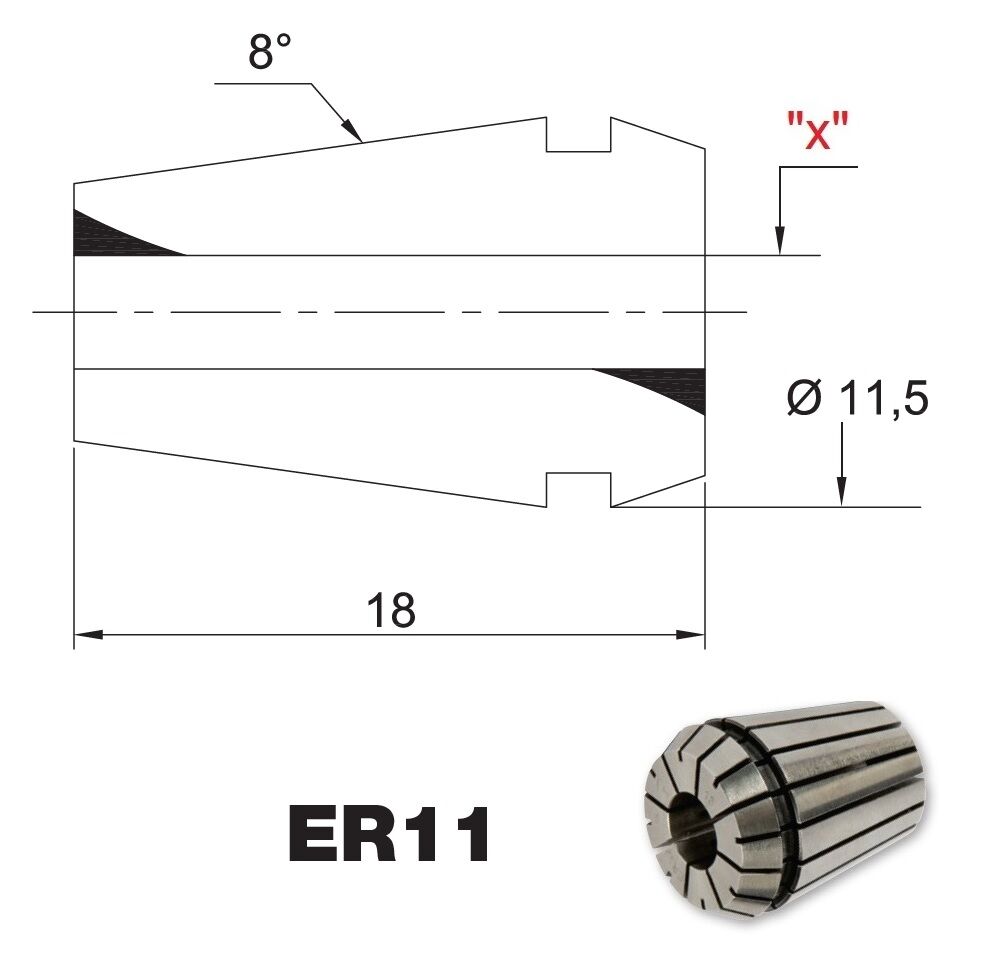 Pinze ER11 standard DIN 6499/B