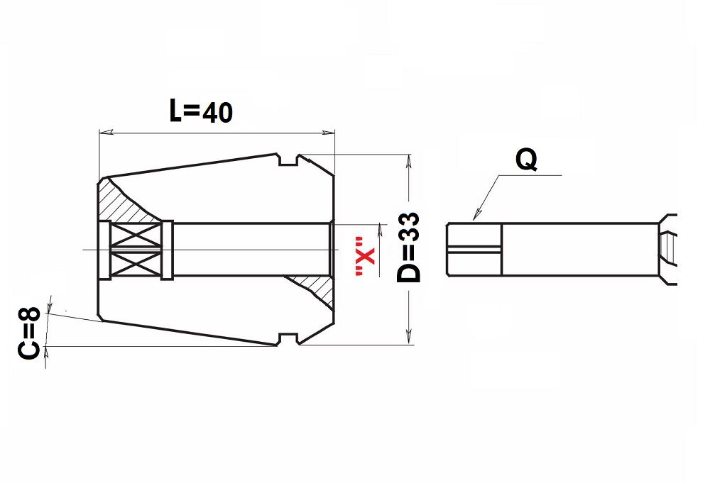 PRT TOOLS Pinze ER32 porta maschi per maschiatura rigida