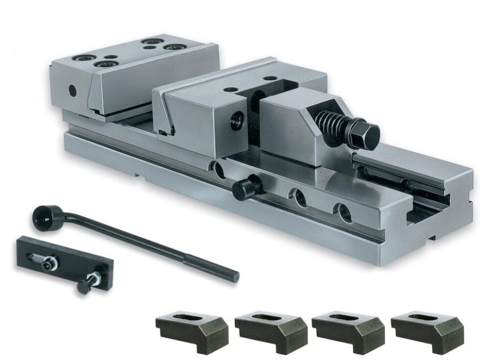 161826 Vice Rohm MSR for machine tools - with draw-down jaws - Jaw width 150mm - Length 520mm - Clamping force kN50