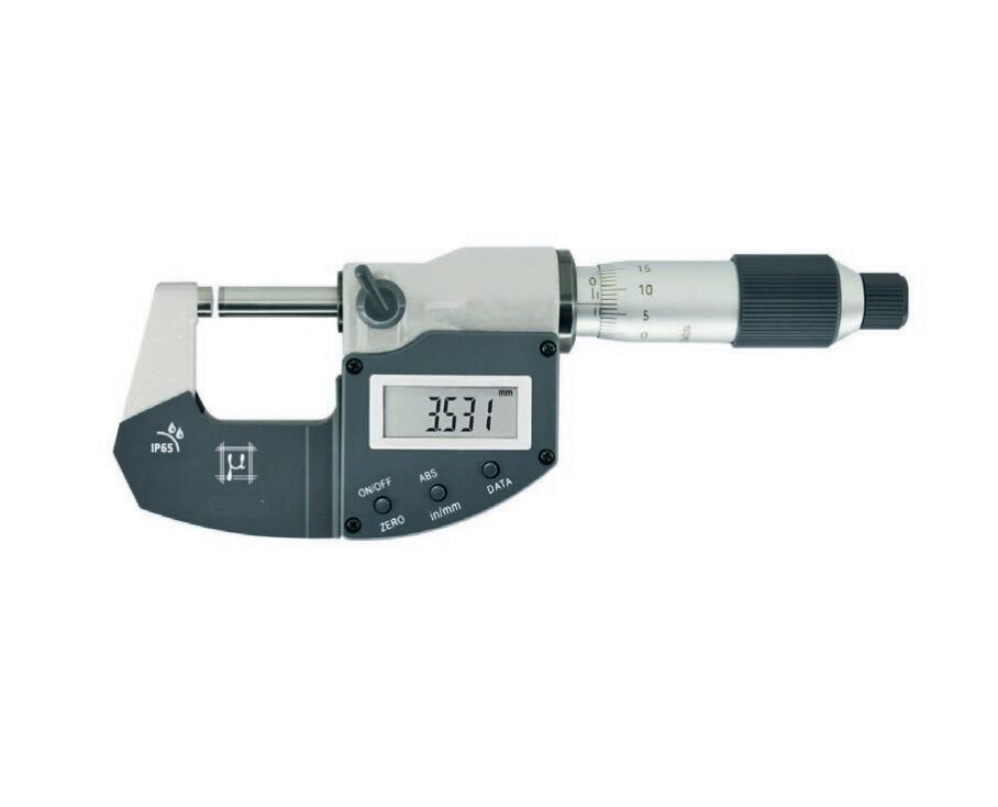 RUPAC 2390750 Micrometro per esterni digitale millesimali Serie Digitronic Plus, USB, IP65 - Campo di misura 50-75mm
