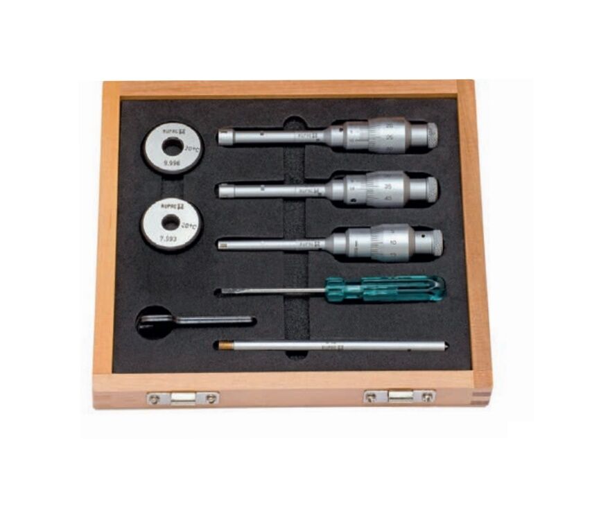 2503392 RUPAC Set di micrometri per interni millesimali a 3 punte Serie MicroMet PLUS, campo di misura 6-12mm