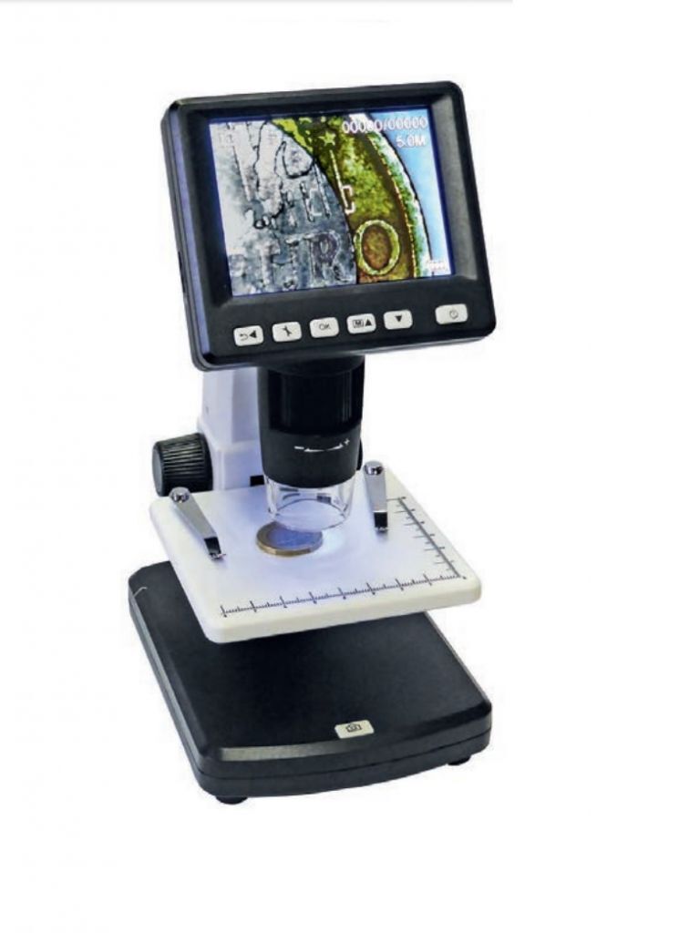 4039038 RUPAC Microscopio Digitale da tavolo Serie BluLine - Ingrandimento ottico fino a 250x, Zoom digitale 4x ÷ 1000x, e uscita dati USB