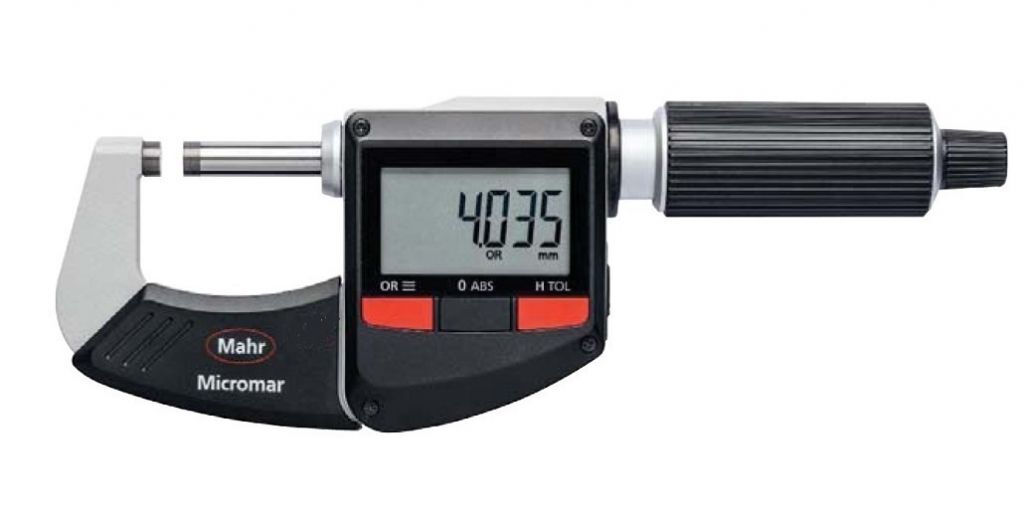 RUPAC 4157010 Micrometro digitale per esterni millesimale marca Mahr, campo di misura 0-25mm, protezione IP40