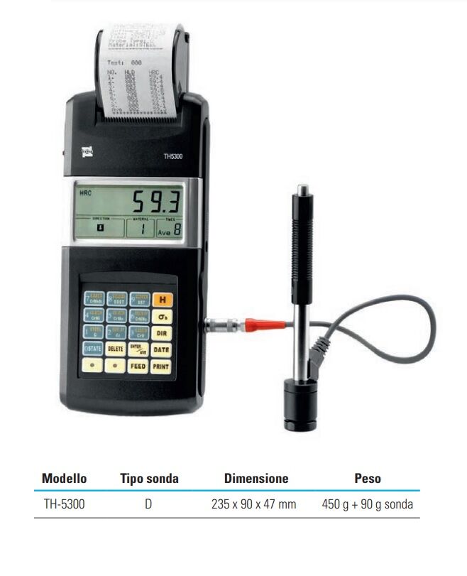 4802110 RUPAC Durometro portatile universale TH-110D Digitronic PLUS