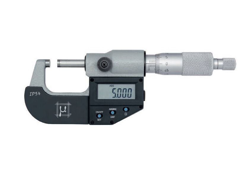 RUPAC Micrometri per esterni digitali millesimali Serie Digitronic, protezione IP54, uscita dati RS232 - USB
