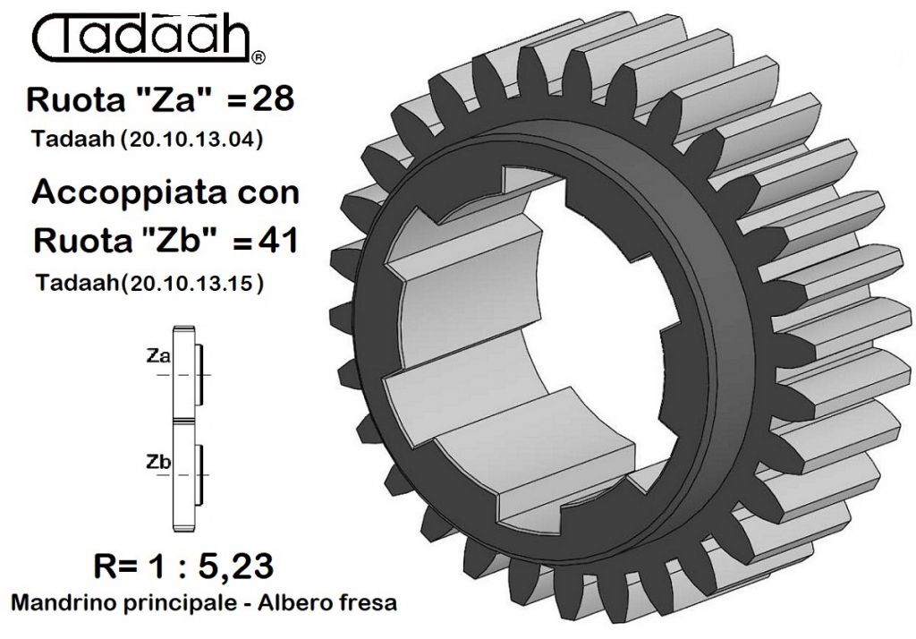 20.10.13.04 Ruota intercambiabile "Za" per fresatore frontale Gildemeister GM32, GM35, GM42