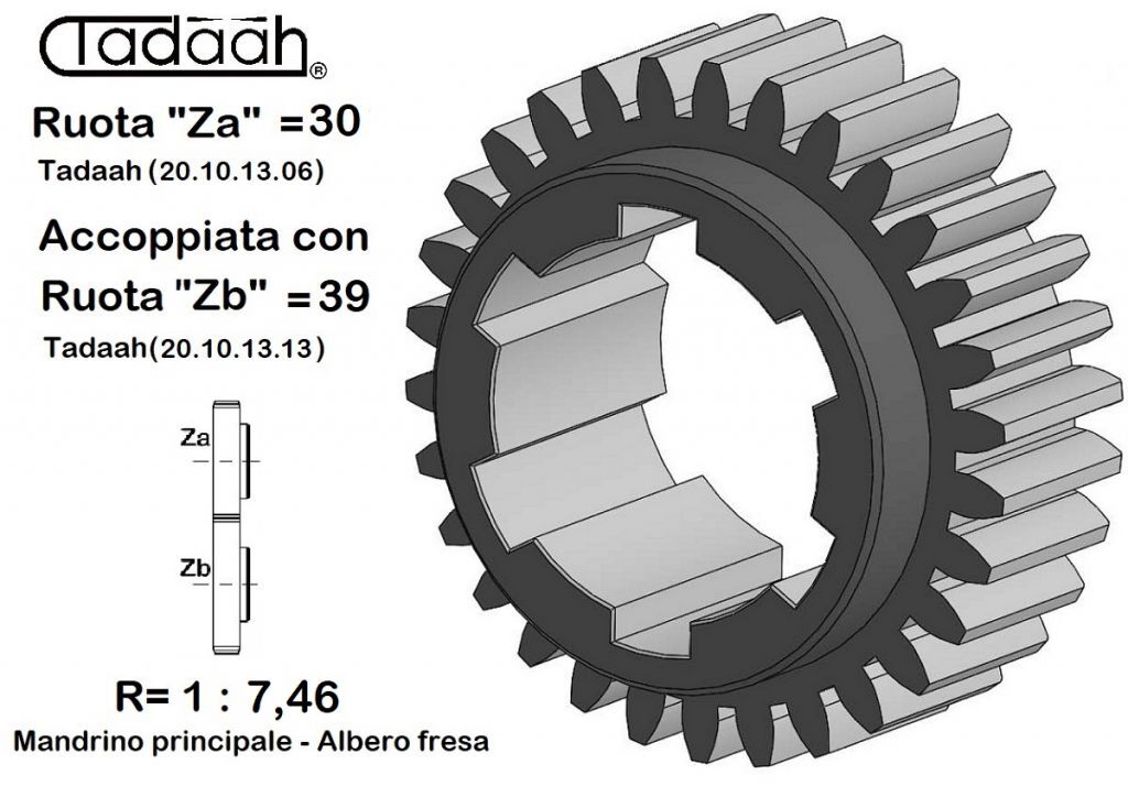 20.10.13.06 Ruota intercambiabile "Za" per fresatore frontale Gildemeister GM32, GM35, GM42