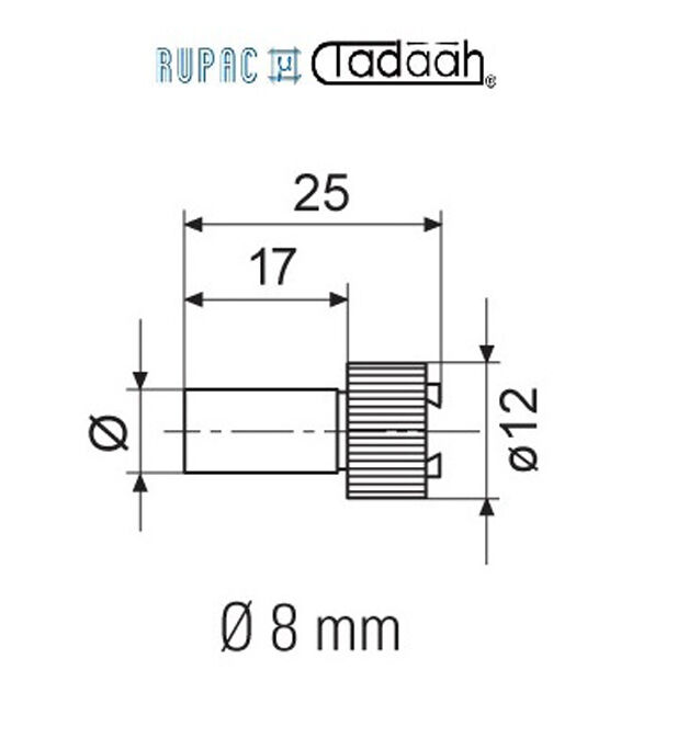 1500050 Dovetail attachment Ø8 mm