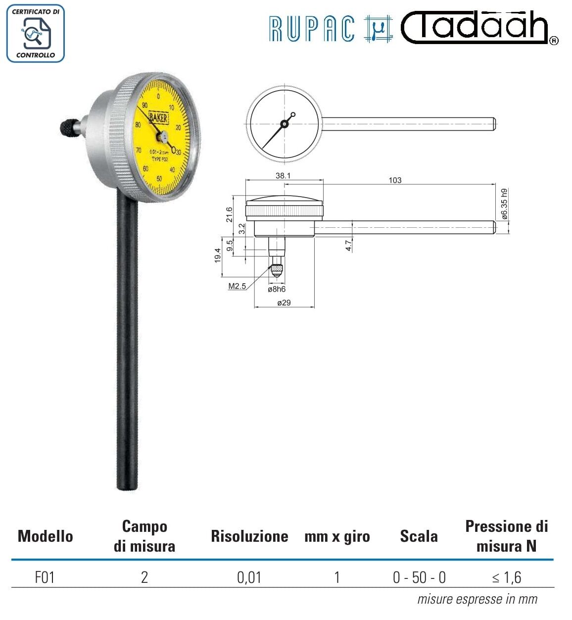 1500093 Comparatore speciale Serie MicroMet PLUS 