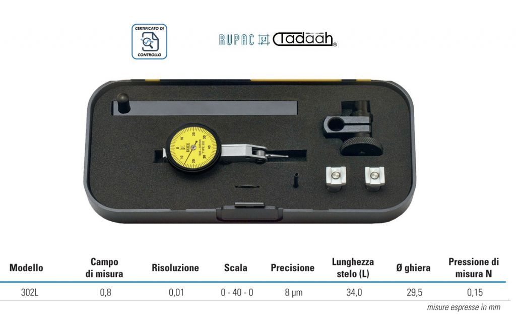 2550315 Messtastersatz mit Zubehör Serie MicroMet Plus, Modell 302L