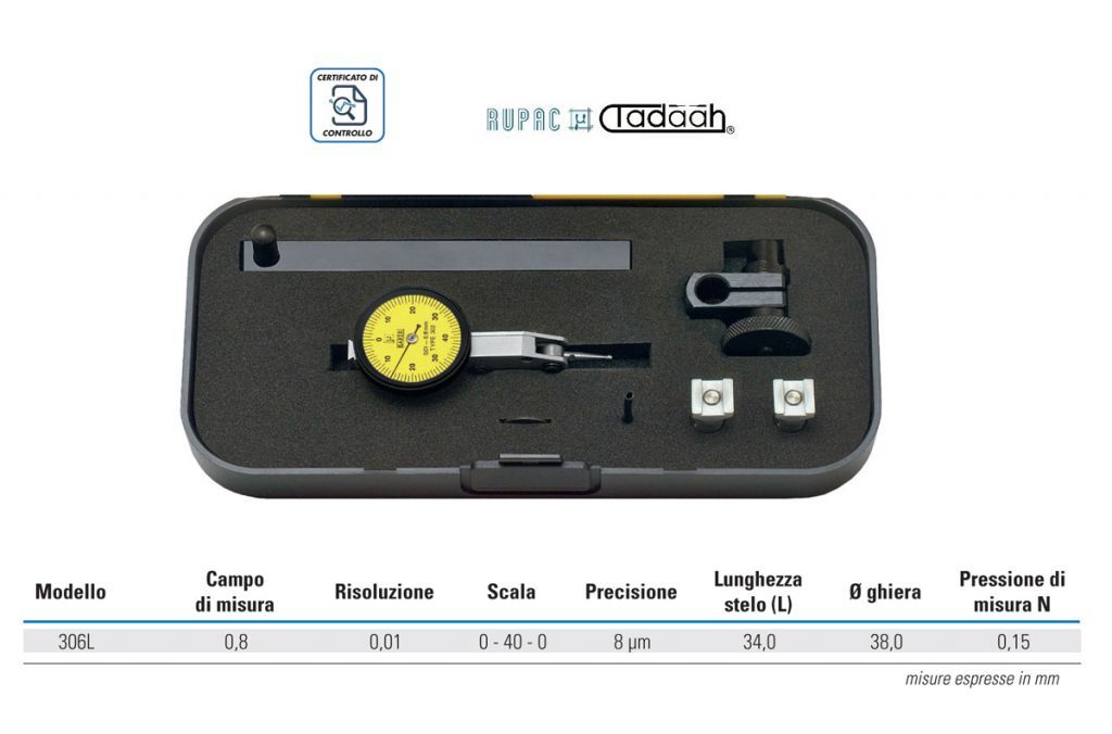 2550317 Set tastatore con accessori serie MicroMet PLUS, modello 306L