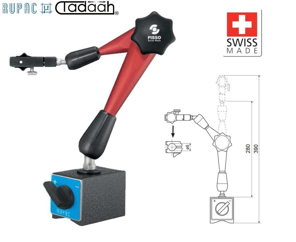 Supporto magnetico fisso "Strato-Line" Serie MicroMet PLUS