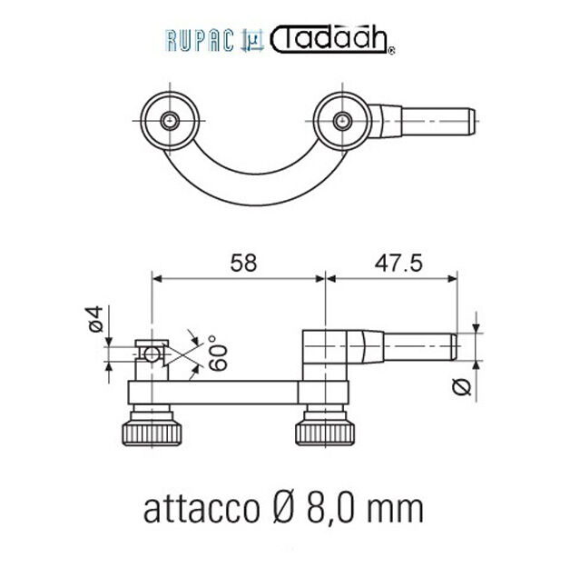 2349999 Supporto di centraggio attacco Ø8,0 mm        