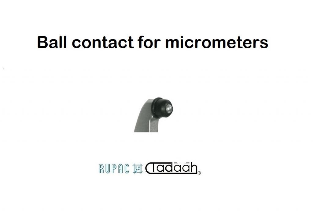 2360099 Rupac contatto a sfera per micrometri Ø5mm per micrometri con stelo Ø6,50mm