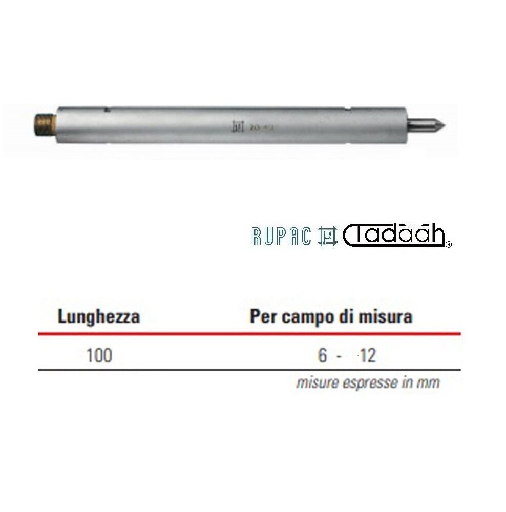 Verlängerung für mechanik Messschrauben Serie MicroMet, Länge 100 mm für Messbereich 6-12 mm