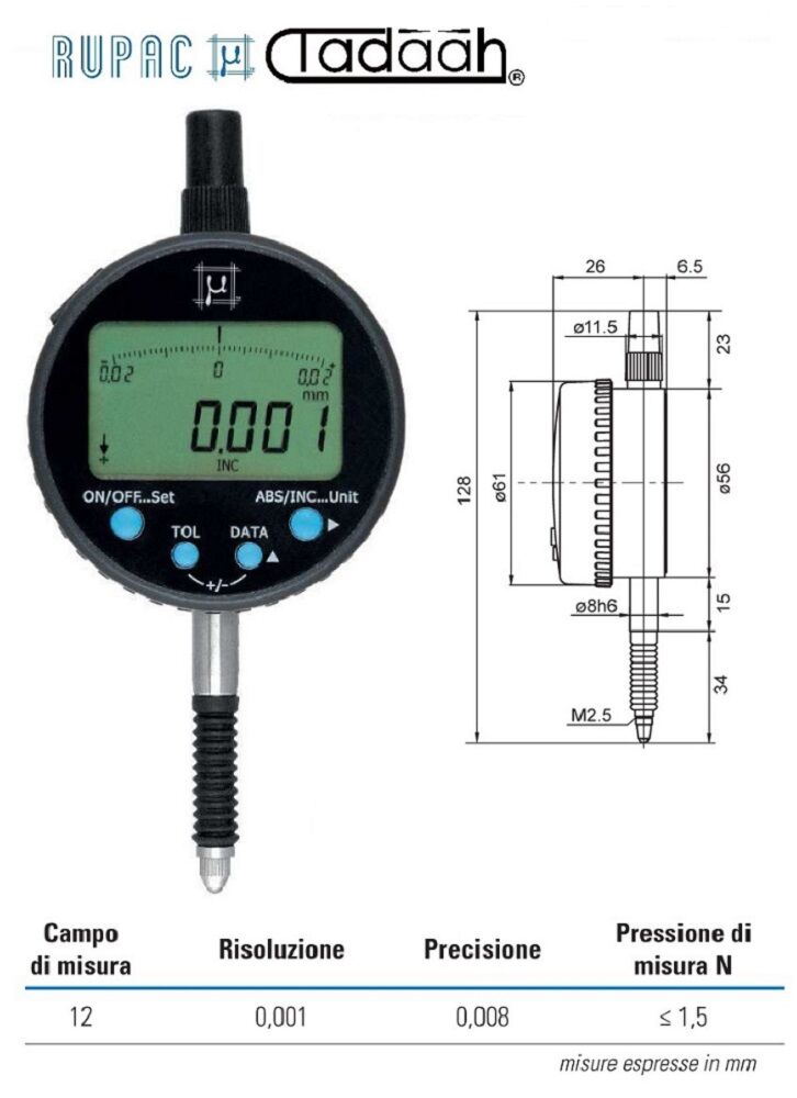 Bohrungsmessgeräte Serie Digitronic komplett mit digitaler Messuhr