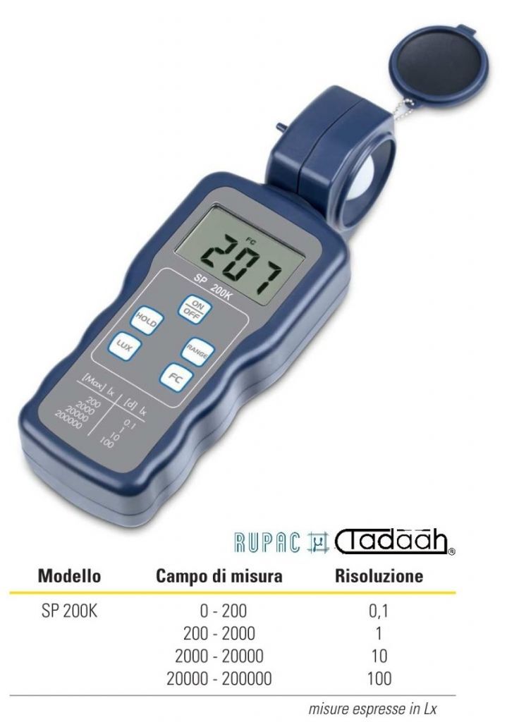 4855200 Luxmetro SP 200K Serie Digitronic
