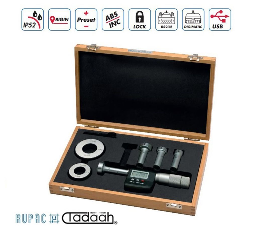Set di micrometri per interni a 3 punte digitali Serie Mahr, con uscita dati Marconnect
