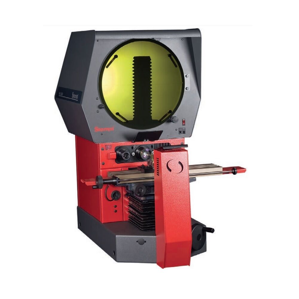 RUPAC 1600401 Bench-mounted profile projector with horizontal optics and inclined vertical screen HD 400 model for large parts or very heavy and with advanced geometric visualiser EL 550 model