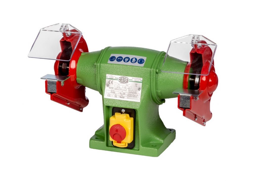 S-1 Smerigliatrice industriale in ghisa NEBES serie S - Motore trifase ad induzione 375W per mole 150x20x16 mm