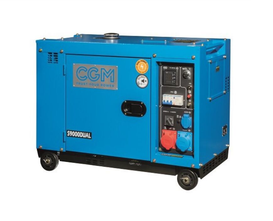 CGM S9000DUAL Super power Diesel generator 7.2kW, single-phase / three-phases 230V/400V, with Engine Electric starter and AVR Voltage regulation