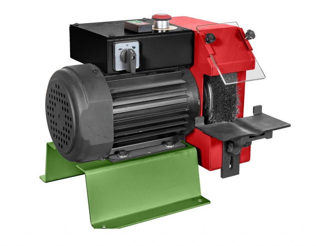 NEBES GB-200 Entgratmaschine mit Drahtbürste zum Entfernen von Innen- und Außenfasen an Rohren und Profilen, Zweigang-Drehstrommotor