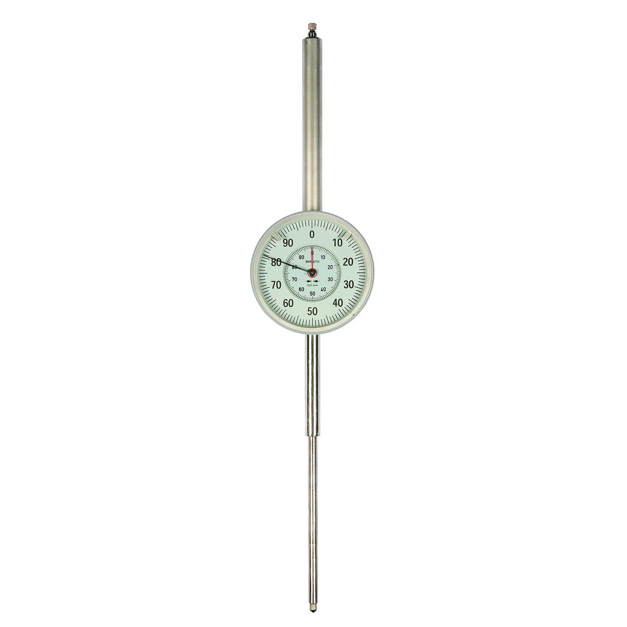 BORLETTI SC100/80 Analog centesimal dial indicator with long stroke, measuring range 100 mm, resolution 0.01 mm