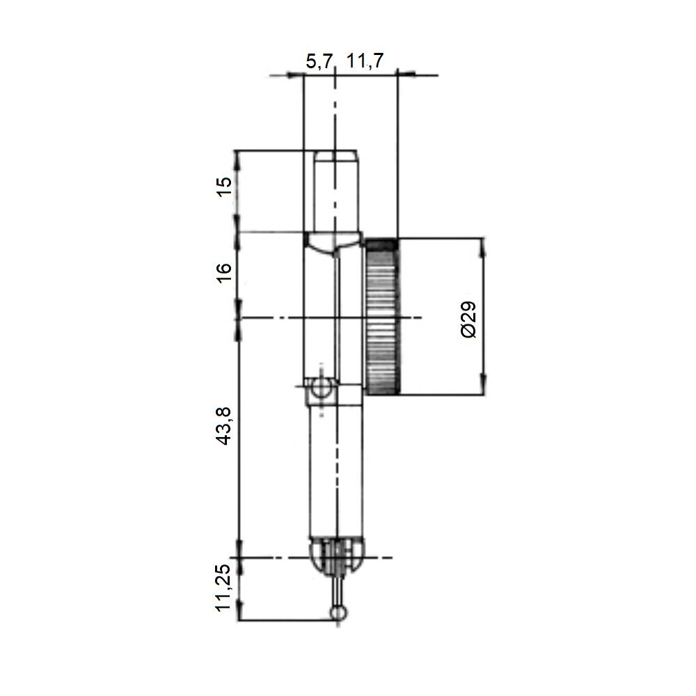 BORLETTI SC20 Comparatore centesimale analogico con tasto orientabile e campo di misura 0,8mm