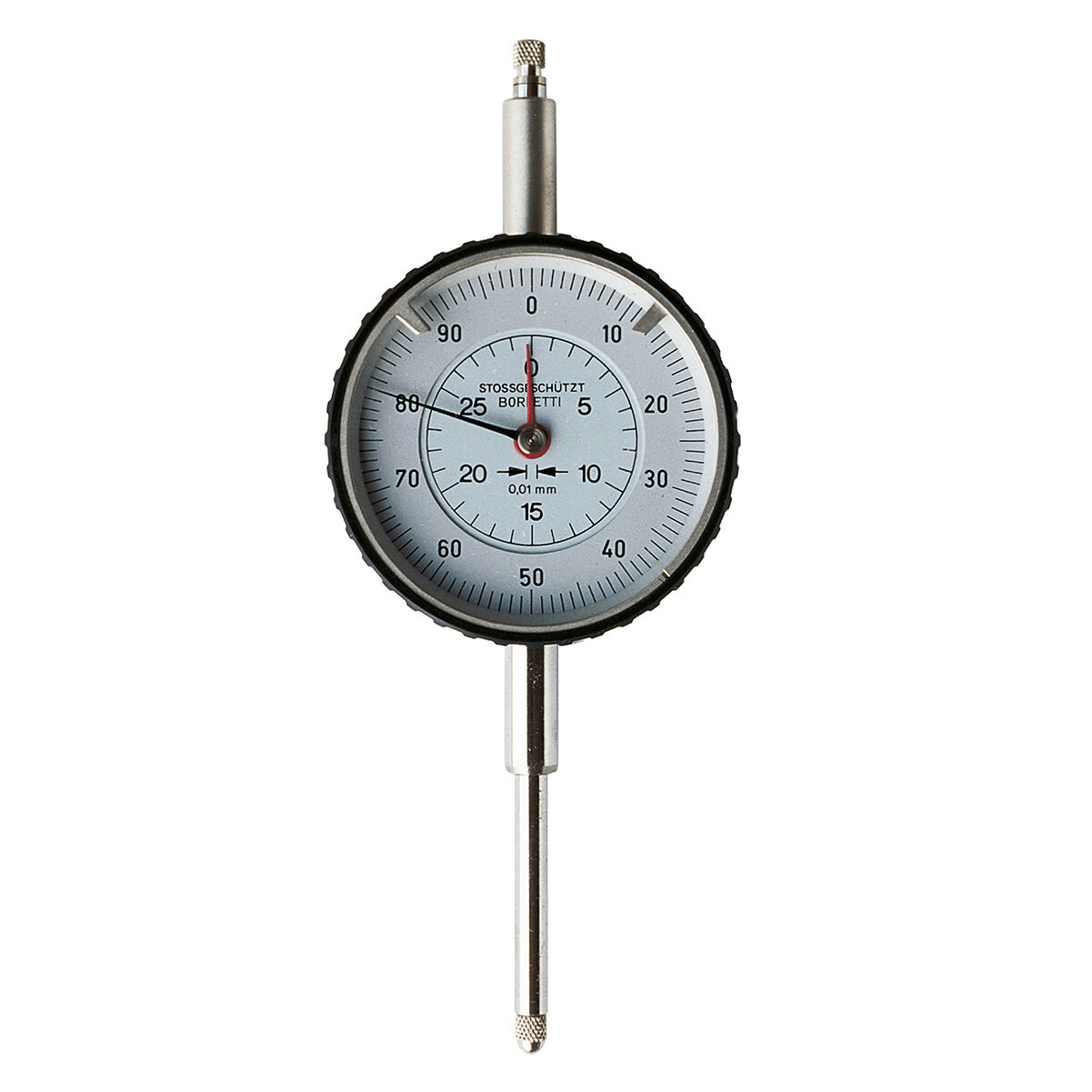 BORLETTI SC30 Analoge Langhub-Zentesimal-Messuhr mit 30mm Messbereich, 0.01mm Auflösung
