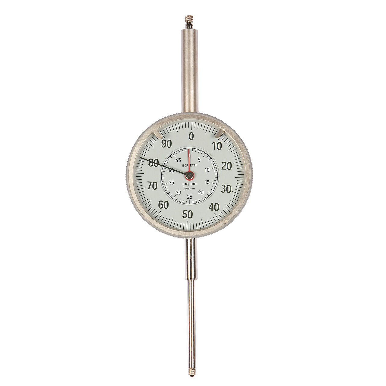BORLETTI SC50/80 Analog centesimal dial indicator with long stroke, measuring range 50 mm, resolution 0.01 mm