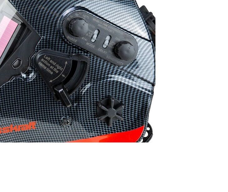 SCHWEISSKRAFT 1654100 Casco di protezione per saldatura MIG-MAC, TIG e smerigliatura, adatta ad uso professionale, visiera autoscurante