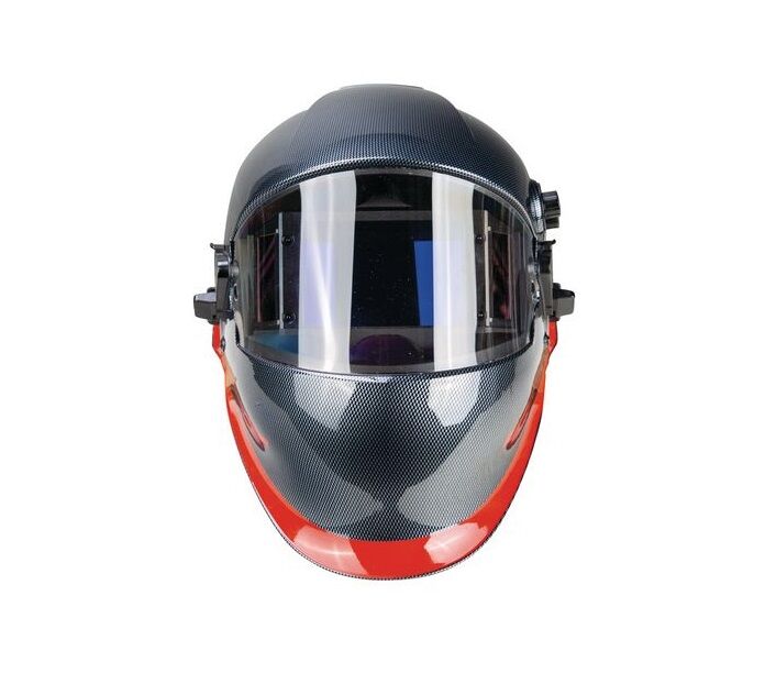 SCHWEISSKRAFT 1654100 Casco di protezione per saldatura MIG-MAC, TIG e smerigliatura, adatta ad uso professionale, visiera autoscurante