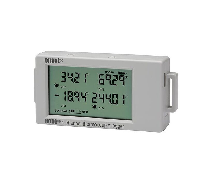 SELIN UX120-014M HOBO data logger for temperature measurement from -200°C to +1700°C depending on the type of thermocouple, 4 inputs for thermocouples type K, T, J, R, S, N, B, E
