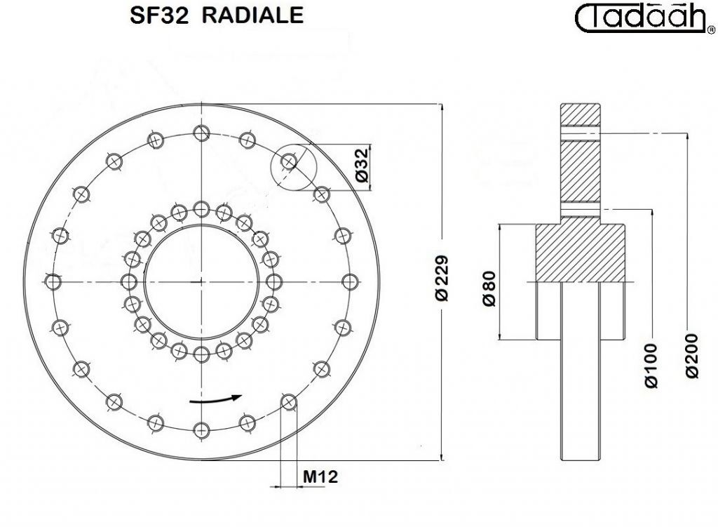 80AR40-95 Kurze Querschlitten Kurve 95° Lage. 1-2-3-4-5-6-7-8 fuer Mehrspindeldrehautomaten Schutte SF32