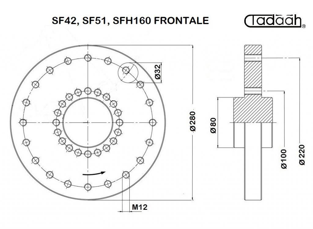 80AR63-KK Camma speciale frontale per Schütte SF42, SF51, SFH160