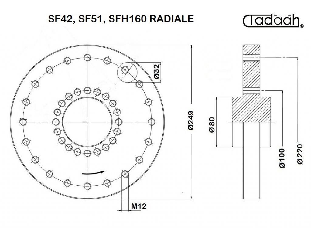 80AR50-KK Camma corta radiale 60° per tornio automatico plurimandrino Schutte SF42, SF51, SFH160 